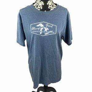 Michigan Graphic Tee Oversized Baggy Blue Mitten